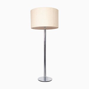 Chrome and Linen Floor Lamp from Staff Leuchten, Germany