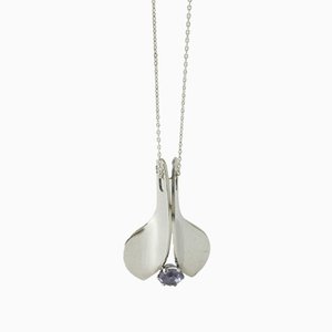 Silver and Amethyst Pendant by Elis Kauppi