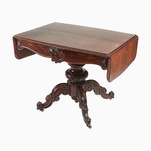 Antique Victorian Carved Rosewood Sofa Table