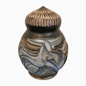 Ceramic Flower Vase by Remmy Fils Betschdorf, 1989