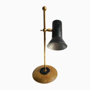 Italian Black & Gold Table Lamp, 1950s