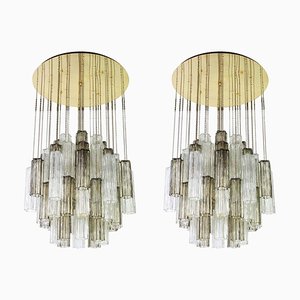 Large Austrian Murano Glass Chandelier by Paolo Venini for Kalmar, 1960s