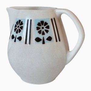 Floral Ceramic Pitcher from Monika, 1950s