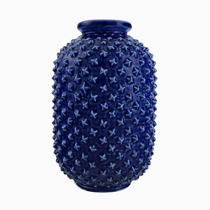 Chamotte Vase aus glasierter Keramik mit stacheliger Oberfläche von Gunnar Nylund für Rörstrand
