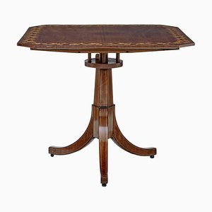 Early 19th Century Empire Inlaid Mahogany Tilt Top Table