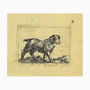 Antonio Tempesta, perro, aguafuerte, década de 1610