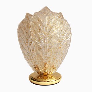 Lámpara de mesa Petali italiana de cristal de Murano, años 70