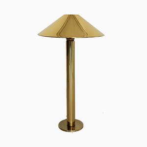 Vintage Brass Floor Lamp with Rotating Brass Shade from Florian Schulz, 1970s