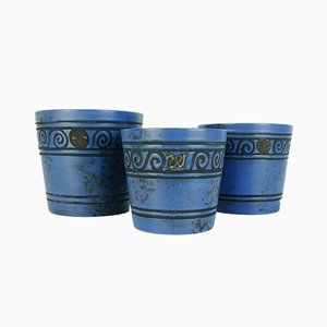 Pots de Fleurs Pergamon en Céramique par Hans Welling pour Ceramano, 1960s, Set de 3
