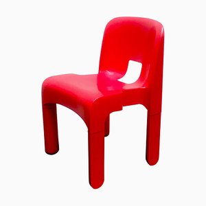 Sedia Universale in plastica rossa di Joe Colombo per Kartell, Italia, 1967
