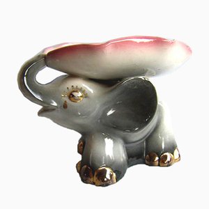 Figura italiana en forma de elefante de cerámica de Ceramiche Aretine, años 40