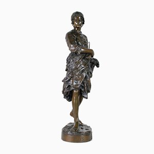JB Carpeaux, The Fisherwoman from Vignots or Puys, Bronze, 19th Century