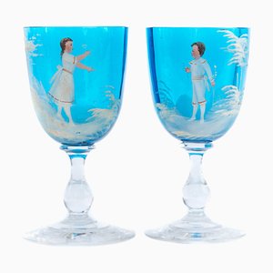 Biedermeier Goblets, 1860s, Set of 2