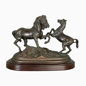 Estatua de caballos de bronce, finales de 1800