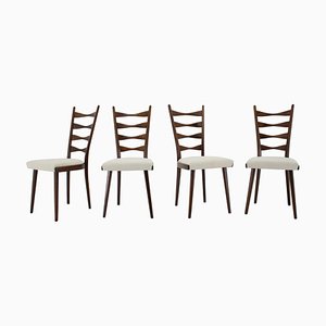 Beech Dining Chairs, Czechoslovakia, 1960s, Set of 4