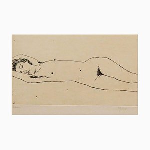 Renzo Biasion, Nude, Etching, 1972