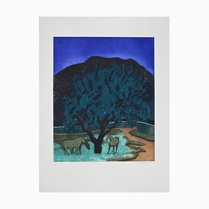 Ferdinand Oscar Finne, Enchanted Forest, Etching and Aguatinta, 1997