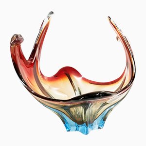 Bicchiere vintage in vetro di Murano rosso, anni '60