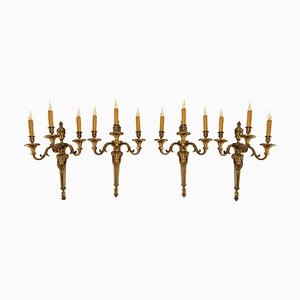 Candelabros de bronce. Juego de 4