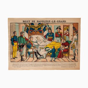 Imprimé, Epinal Print, Death of Napoleone Bonaparte, Lithographie, 19ème Siècle