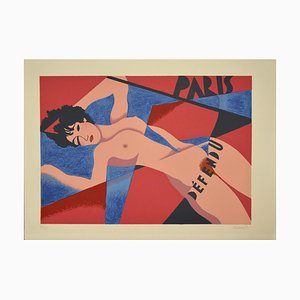 Litografia, 1988, Osvaldo Peruzzi, Nude of Woman