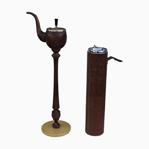 Posacenere a forma di pipa, anni '60, set di 2