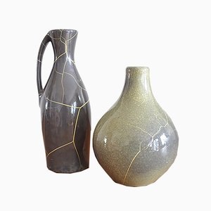 Deutsche Keramik Vase von Richhard Uhlemeyer, 1950er, 2er Set