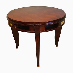 Art Deco Round Center Table by Jules Leleu, France, 1930s