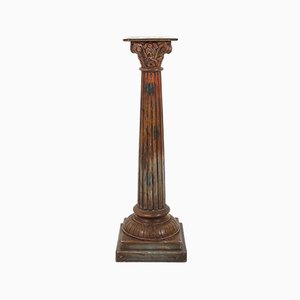 Colonne Corinthienne Antique en Bois