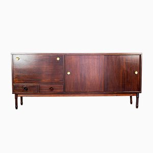 Wood and Brass Chest of Drawers, 1970s
