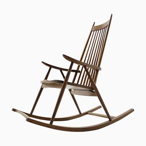 Mid-Century Wooden Scandinavian Style Rocking Chair, 1960s