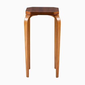 Tabouret Mid-Century en Acajou et Hêtre, Suède