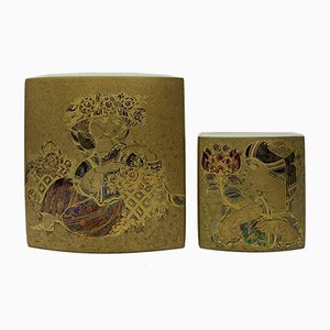 Vasen von Bjørn Wiinblad für Rosenthal Vase, 1970er, 2er Set