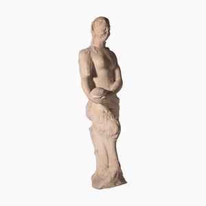 Estatua de un fauno de mármol, siglo XVII