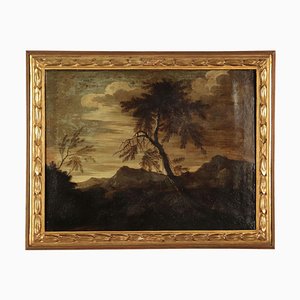 Landschaft mit Figuren, Öl auf Leinwand, Italienische Schule, 17. Jh