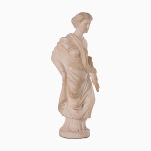 Skulptur einer römischen Matrone aus weißem Marmor, Italien, 19. Jh