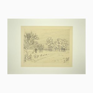 Andre Roland Brudieux - the Snow - Original Etching - Mid-20th Century