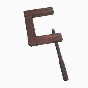 Large Antique Wooden Clamp