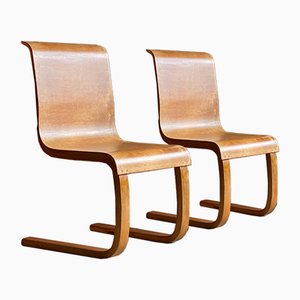 Finnish Model 21 Cantilever Side Chairs by Alvar Aalto for Finmar, 1930s, Set of 2