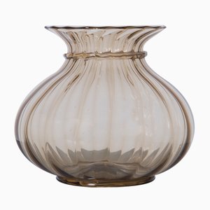 Italian Brown Murano Glass Vase by Paolo Venini, 1925