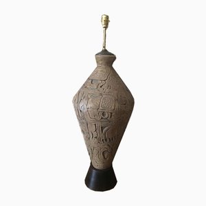 Vintage Sculptural Amphora Shaped Earthenware Floor Lamp, 1970s