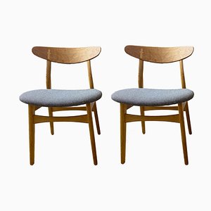 Sedie da pranzo di Hans Wegner per Carl Hansen & Son, anni '50, set di 3