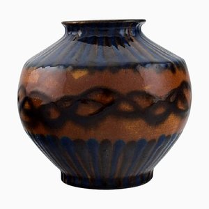 Modern Glasierte Steingut Vase von Kähler, 1930er