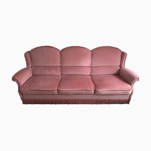 Antique Pink Sofa Set with 3-Seater Sofa, Armchairs & Ottoman