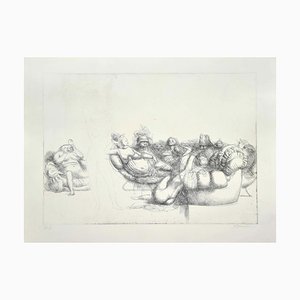 Riccardo Tommasi Ferroni - Die Königin des Zimmers - Radierung - 1970er Jahre