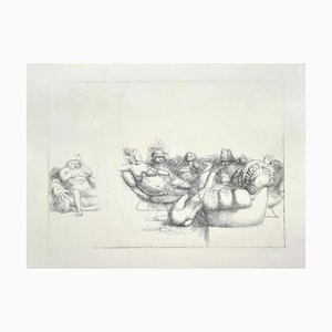 Riccardo Tommasi Ferroni - La Reine de la Pièce - Gravure à l'eau-Forte - 1970s