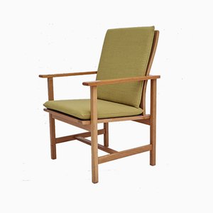 Dänischer Sessel aus Wolle & Eiche von Børge Mogensen für Fredericia Stolefabrik, 1970er