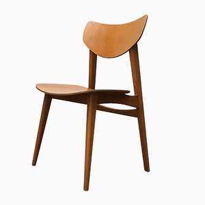 Silla auxiliar Mid-Century de contrachapado