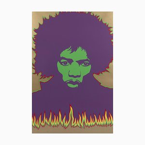 Serigrafía Larry Smart, Fire Jimi Hendrix, 1967