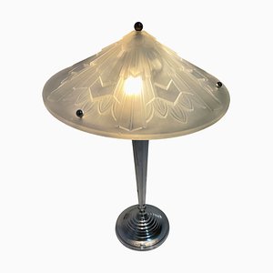 Lámpara de mesa francesa Art Déco, años 30